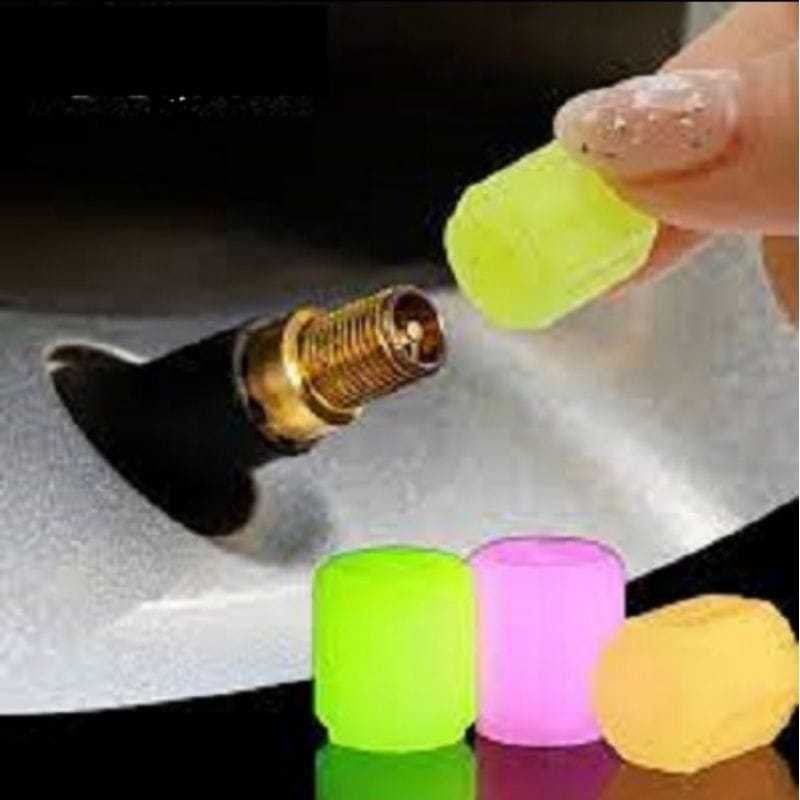 Tutup Pentil Roda Ban Mobil Motor Sepeda Glow/Tutup Pentil Led Nyala Ban Motor/Hijau Glow Malam Hari