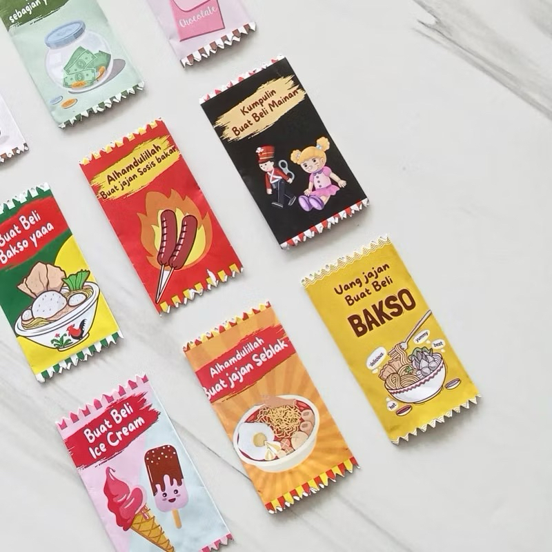 

AMPLOP PERMEN LEBARAN 2025 SNACK ATM BTS LABUBU LUCU UNIK