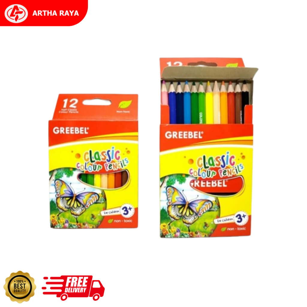

Pensil Warna Greebel 12 Pendek 3012