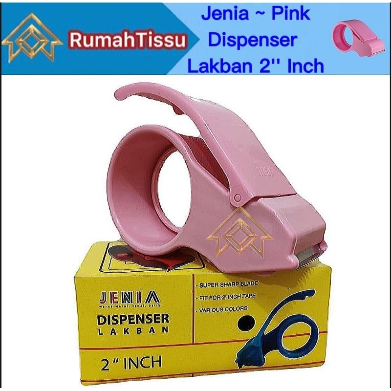 

Dispenser Lakban 2" Inch Tape Pemotong Lakban Warna PINK Bahan ABS Tajam Tahan Banting Murah
