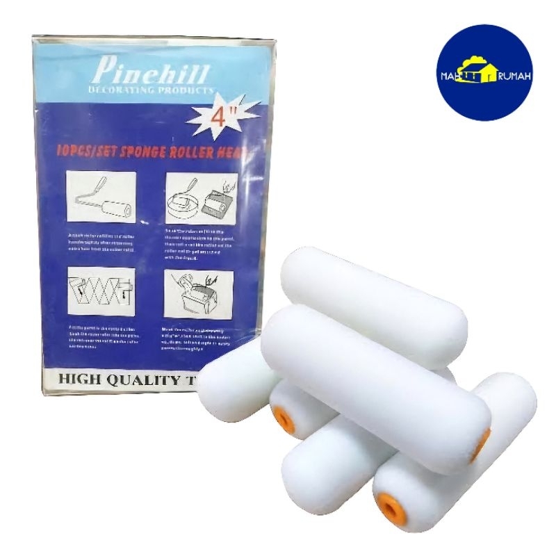 [1ktk] isi Refill Bulu Kuas Roll Rol Cat Kapal Minyak - PINEHILL 4" 4inch SPONGE SPONS  BUSA