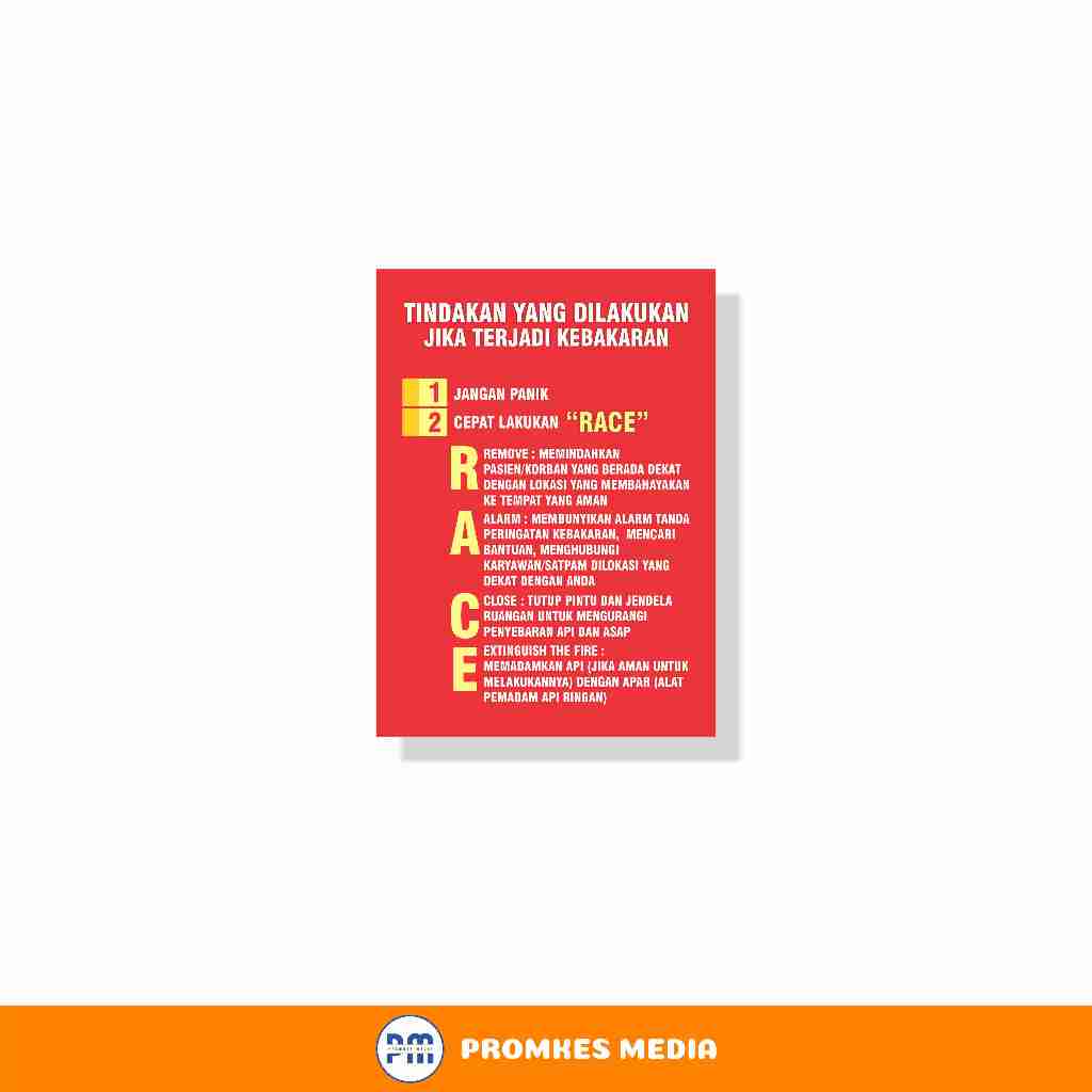 

K3 Kebakaran, Petunjuk Kelematan Kebakaran, Race, Apar, Stiker