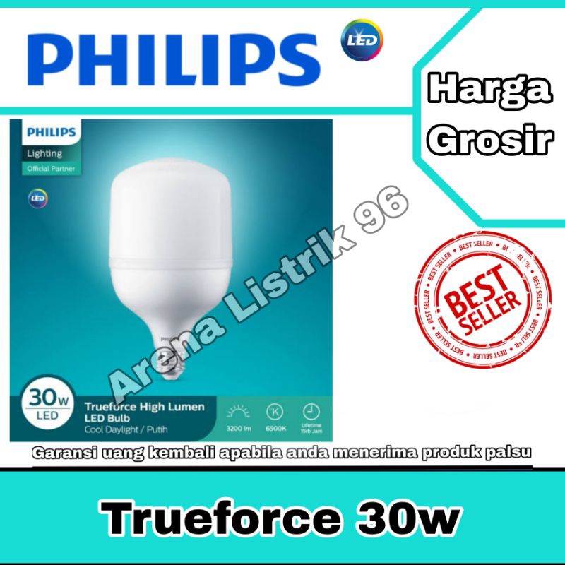 Philips LED 30 watt putih 6500k Philips Trueforce 30 watt