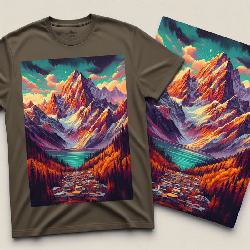 Kaos Pemandangan Indah Kaos Pemandangan Gunung