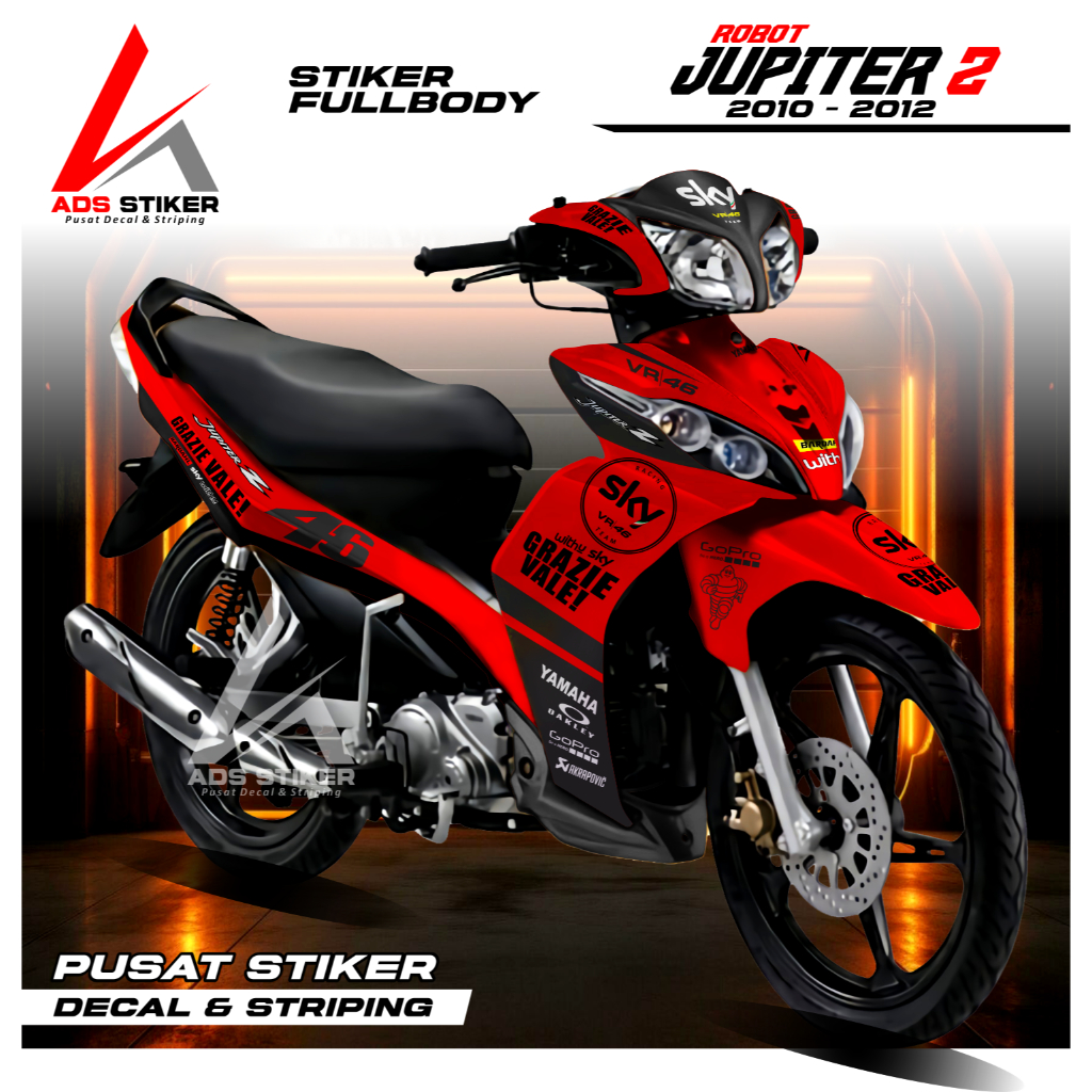 Stiker Jupiter Z Robot 2010 Fullbody - Decal Variasi Jupiter Z Robot 2011 Decal Yamaha Jupiter Z Rob
