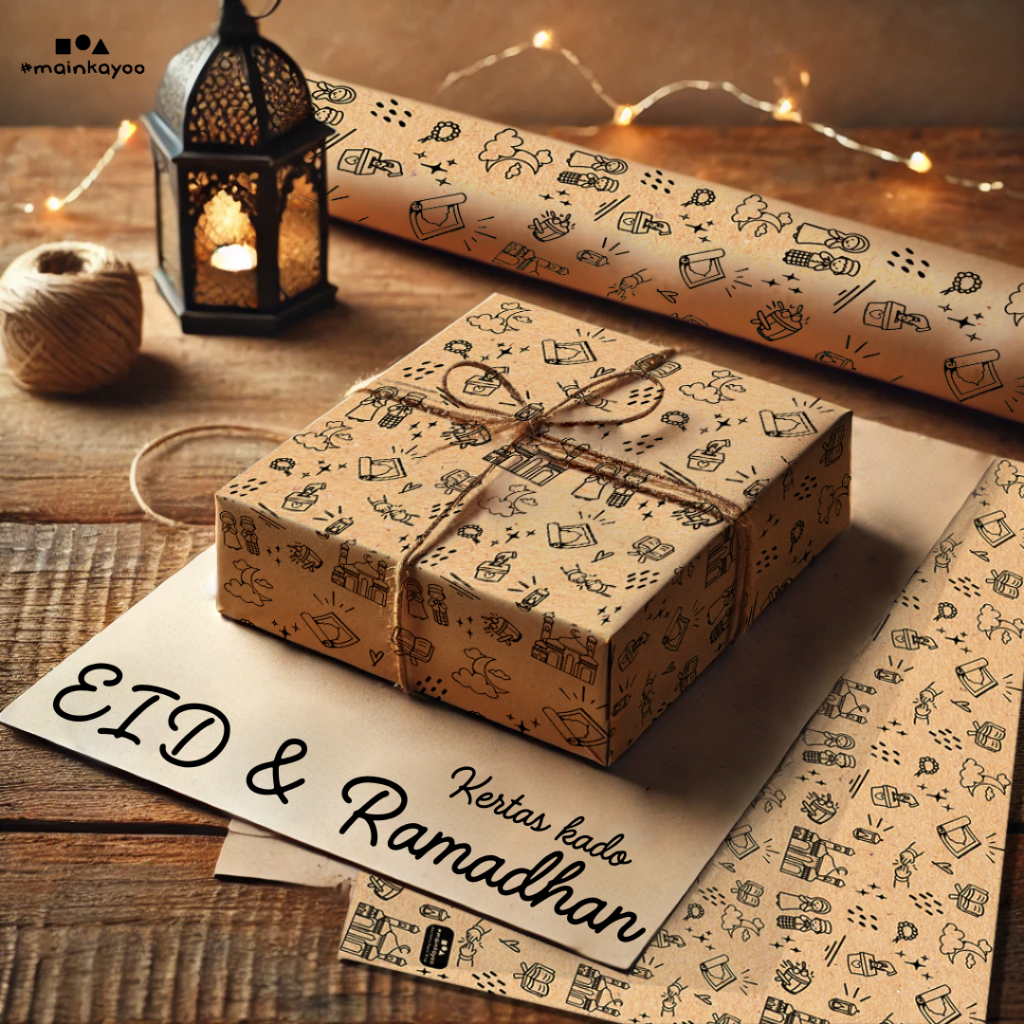 

Kertas Kado Ramadhan Lebaran Idul Fitri - Aesthetic Kraft Paper - Gift Wrap Aesthetic A2 42x59cm