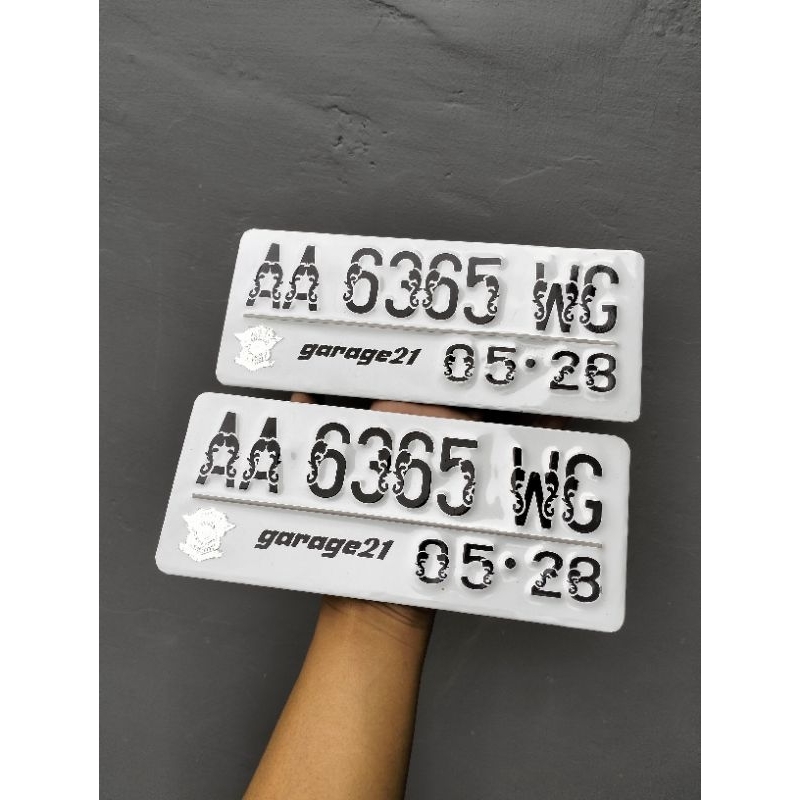 Plat Nomor Motor Baut Tanam