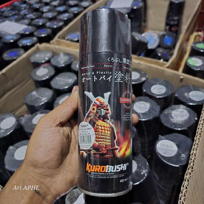 PROMO Samurai paint Matte Black Grey Y9494 biru doff 400 ml - cat semprot pilok pylox