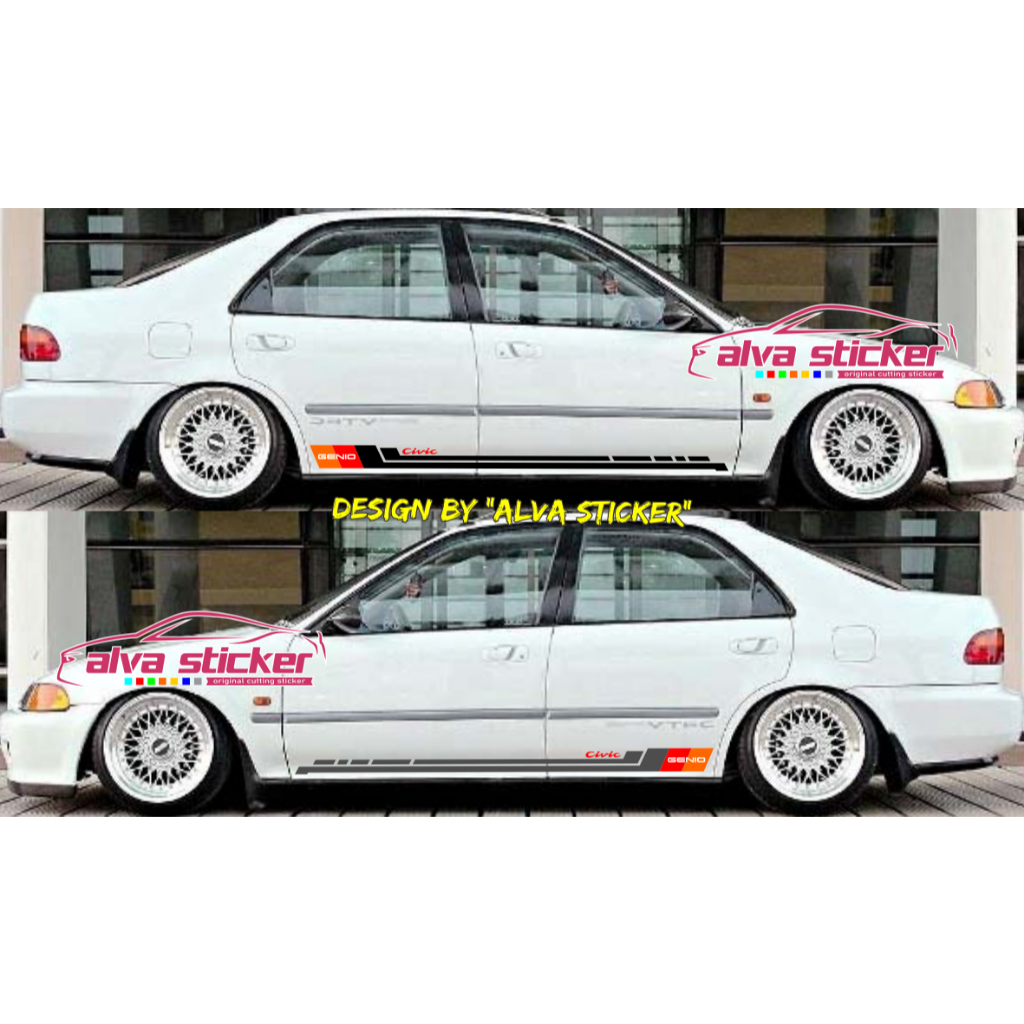 sticker stiker civic genio stiker list minimalist body mobil honda civic genio sticker stripe civic 