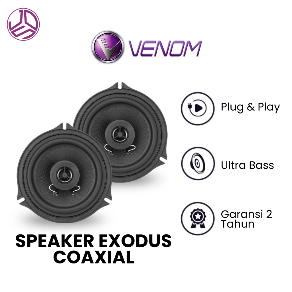 Venom Exodus Series Speaker Mobil | COAXIAL | Pintu Belakang | Plug and Play (PNP) | Ultra Bass