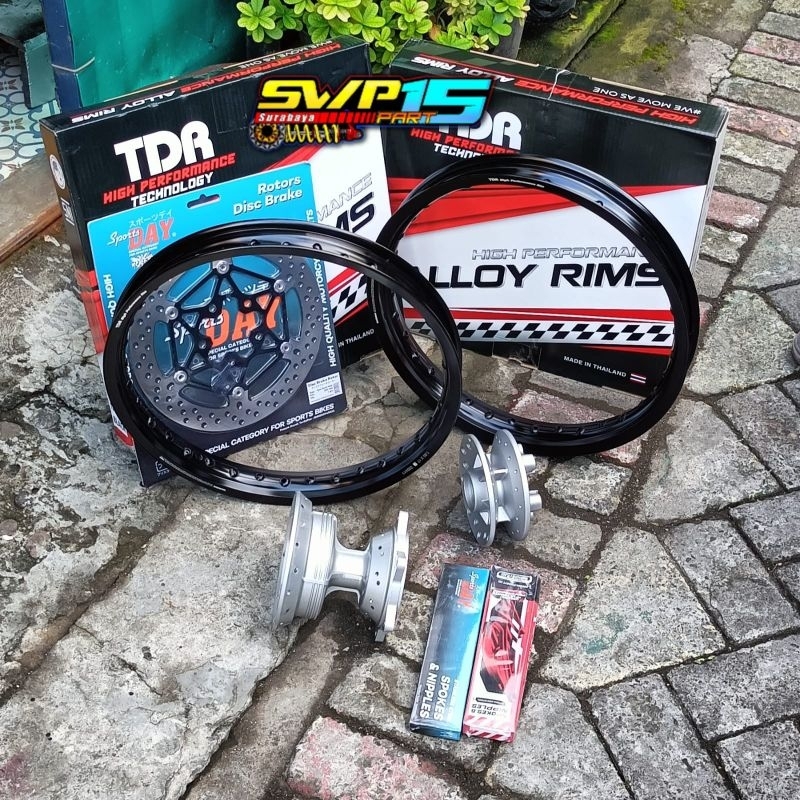 Velg TDR Racing Ring 17 Fullset Tromol BLK CRF 230 Tromol DPN SYM paket Jari jari Ring 17