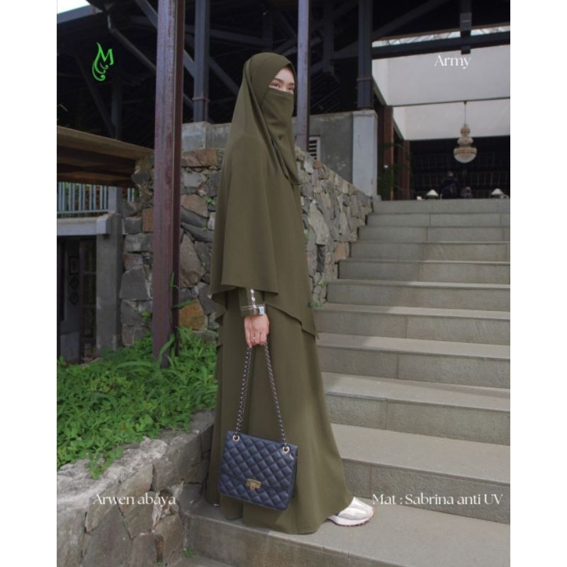 Gamis set Khimar murah | gamis Arwen set fk/sp by Mumtaz