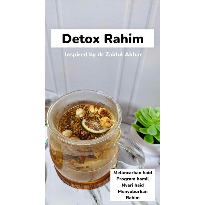 

Detox Rahim 5 Sachet | Melancarkan Haid | Promil | Menyuburkan Rahim