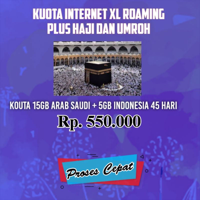 Internet XL Roaming Plus haji dan umroh 45 hari Murah