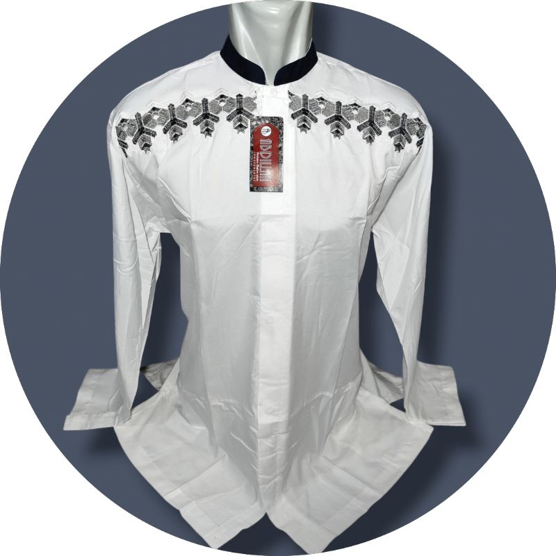 BAJU KOKO PUTIH ASLI BORDIR TERMURAH/ ABDILLAH PANJANG