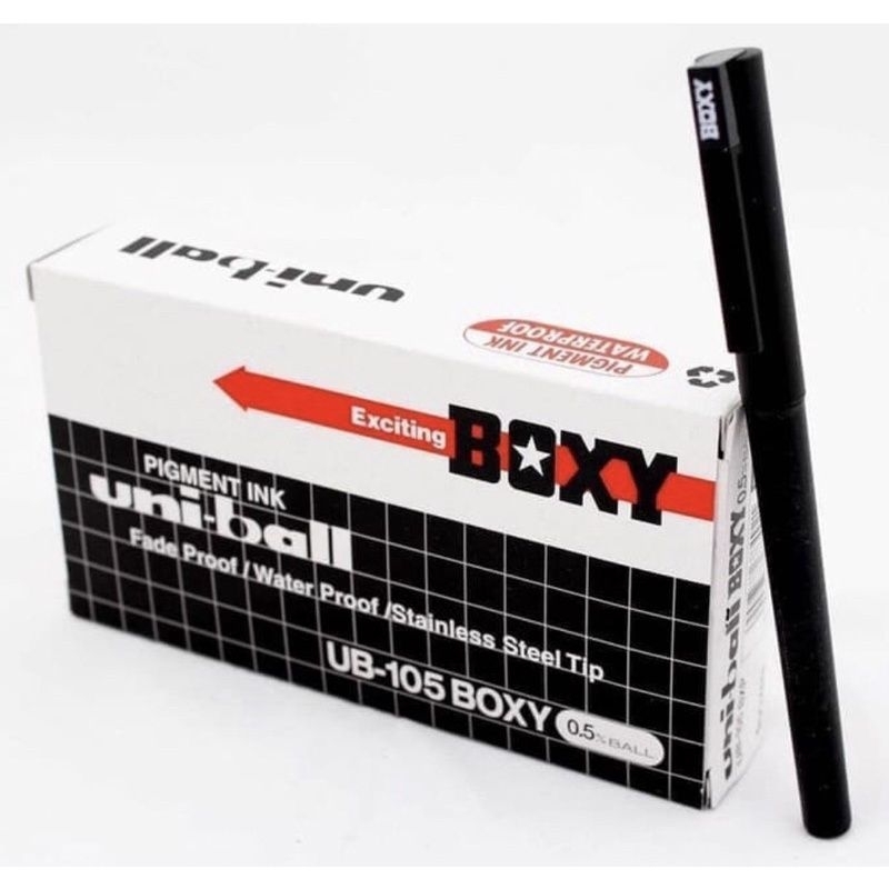 

qwe Pulpen BOXY UB 105 Pment Ink 1 Lusin (12pcs)