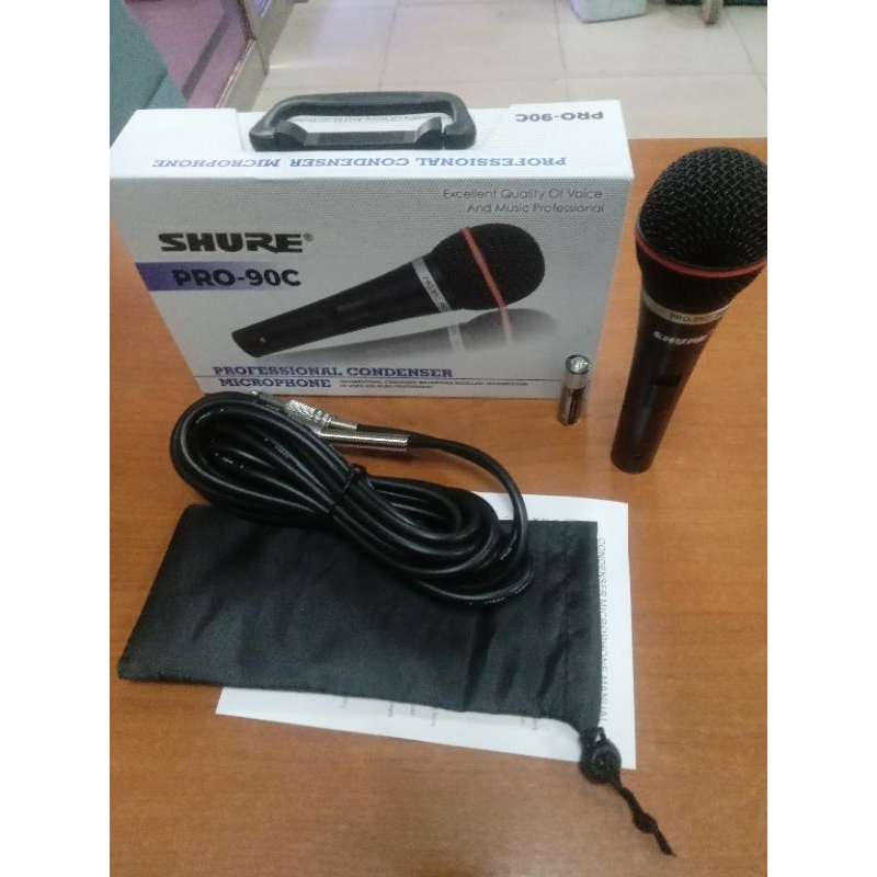 MIC SHURE 90C MIK KABEL CONDENSOR KONDENSOR PRO 90C