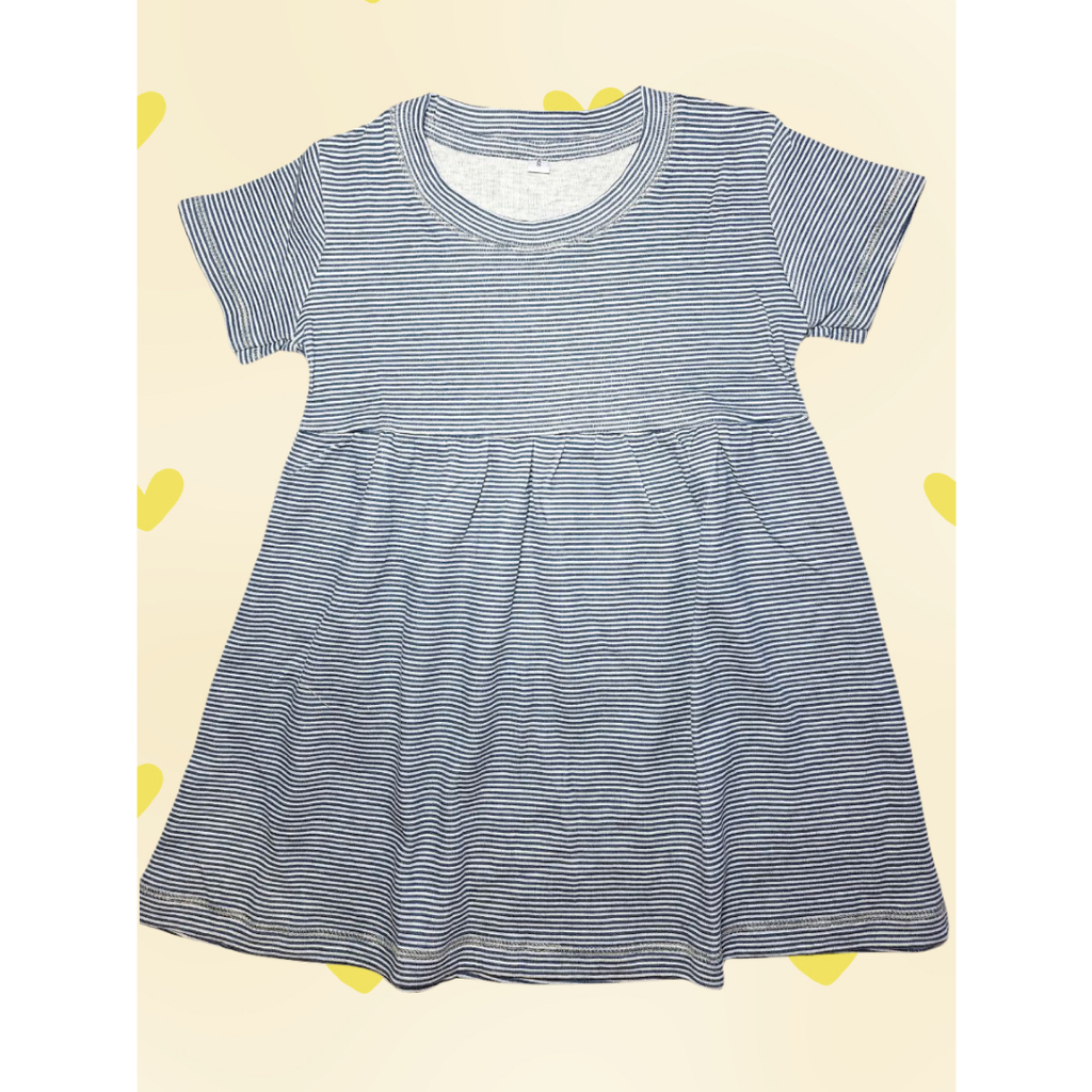 Dress Anak Baju Anak Bahan Adem Motif Garis Garis