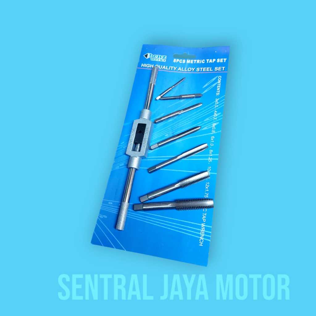BENZ Metric Hand Tap Set 8pcs Mata Tap
