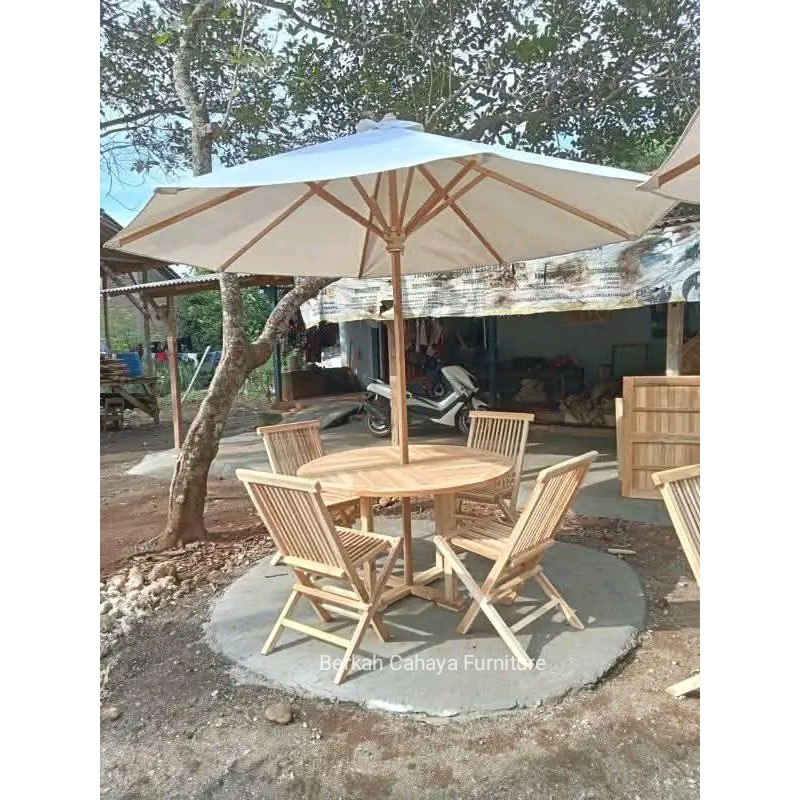 meja payung kursi lipat taman