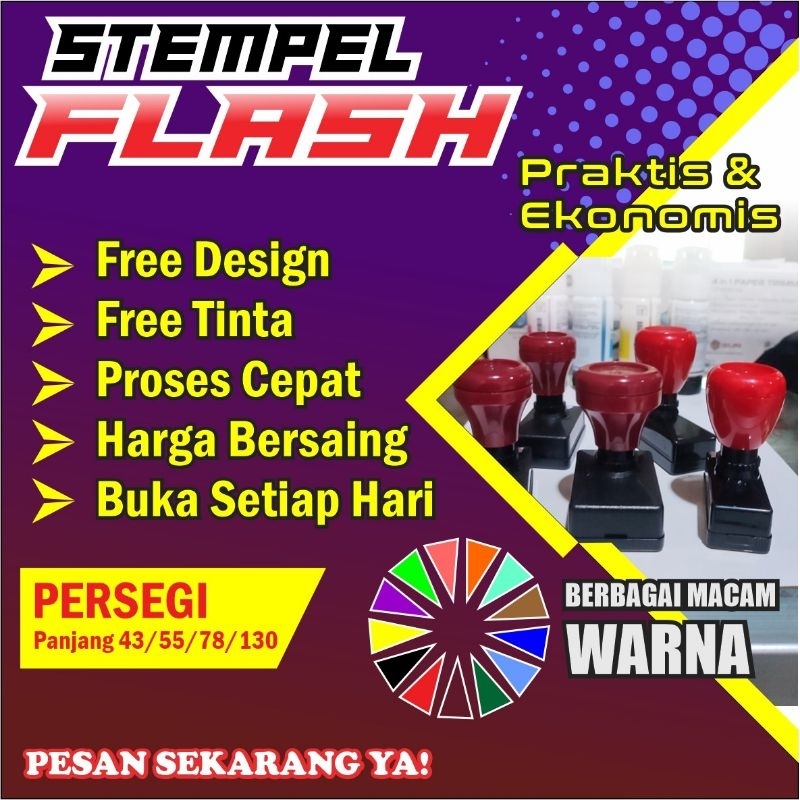 

stempel otomatis stempel flash custom free desain murah bentuk persegi panjang