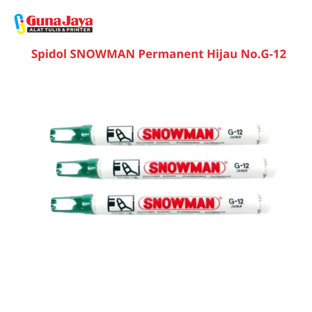 

Spidol SNOWMAN Permanent Hijau No.G-12