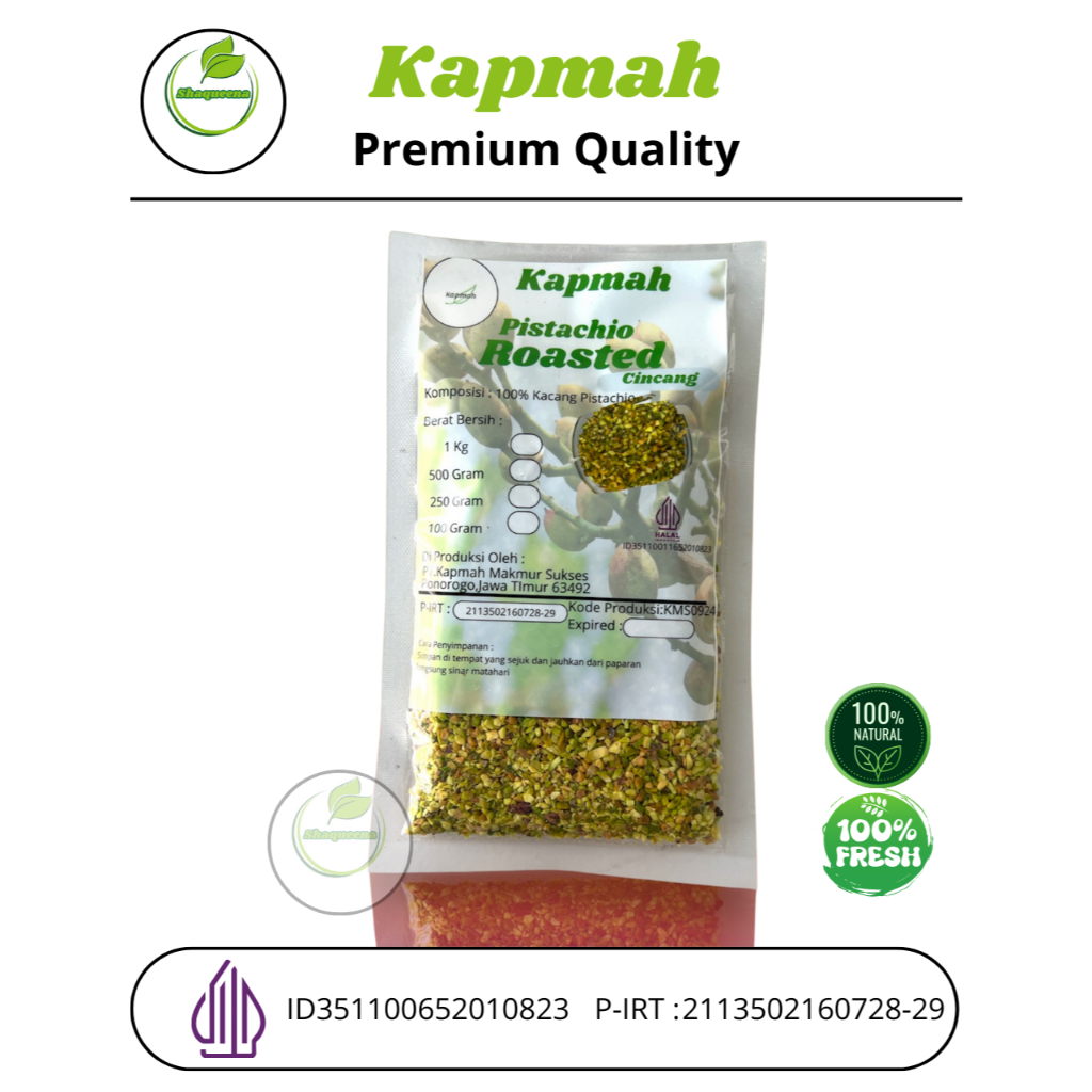 

PISTACHIO - Kacang Pistachio Chopped/Cincang 3-6mm - 100gram