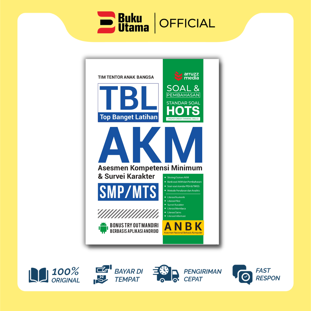 TERBARU 2022 BUKU TOP BANGET LATIHAN AKM ASESMEN NASIONAL SMP/ AKM 2022 SMP/ ARRUZZMEDIA
