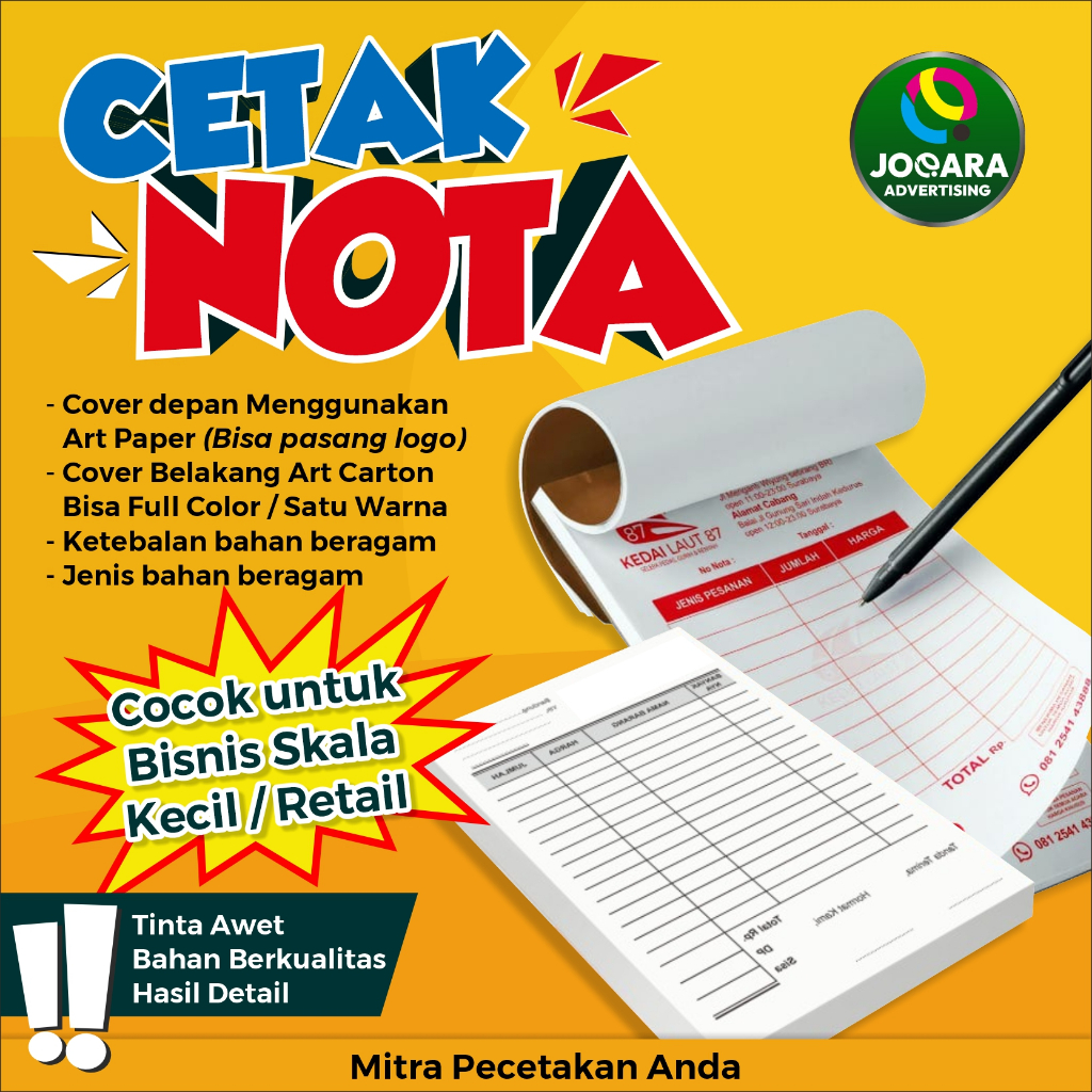 

CETAK NOTA CUSTOM BERKUALITAS TERMURAH-Joeara Adv