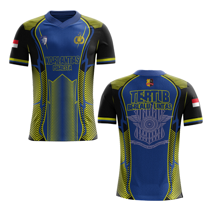Kaos Baju Jersey/Model 'POLISI LALU LINTAS ' 1/Fullprint Kaos Polo - KORLANTAS- dewasa&Anak/new 2025