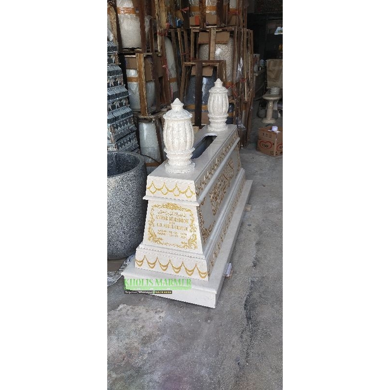 Makam Kijing Full Ukiran Batu Marmer