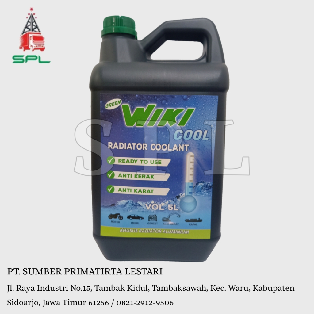 WIKI AIR RADIATOR HIJAU 5 LITER / WIKI RADIATOR COOLANT HIJAU 5000 ML / RADIATOR MOBIL / RADIATOR MO