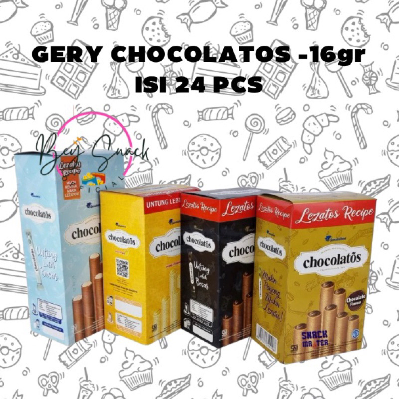 

GERY CHOCOLATOS BOX COKLAT / DARK CHOCO / KEJU / VANILA- 16 gr ( ISI 24 PCS)