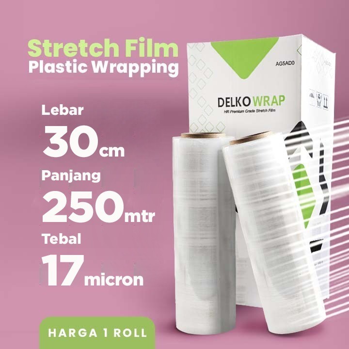 

PLASTIK WRAPPING STRETCH FILM 30CM DELKOWRAP