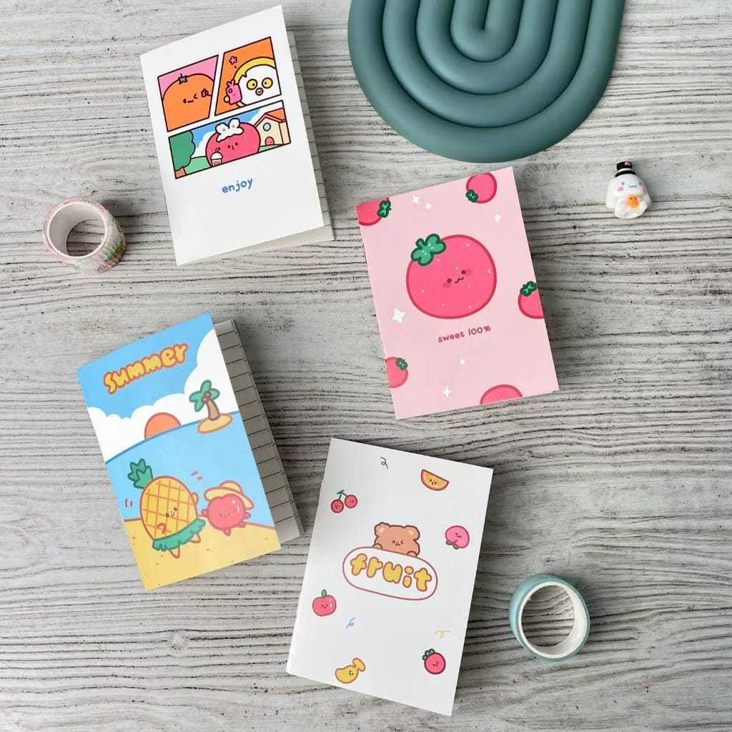 

Notebook Mini Fruit A7 Kertas Bergaris Cute Lucu Buku Tulis Unik MURAH / Notebook Kecil Motif Buah-Buahan isi 20 halaman Harga Termurah Alat Tulis Sekolah Anak Kekinian Bisa Grosir dan COD