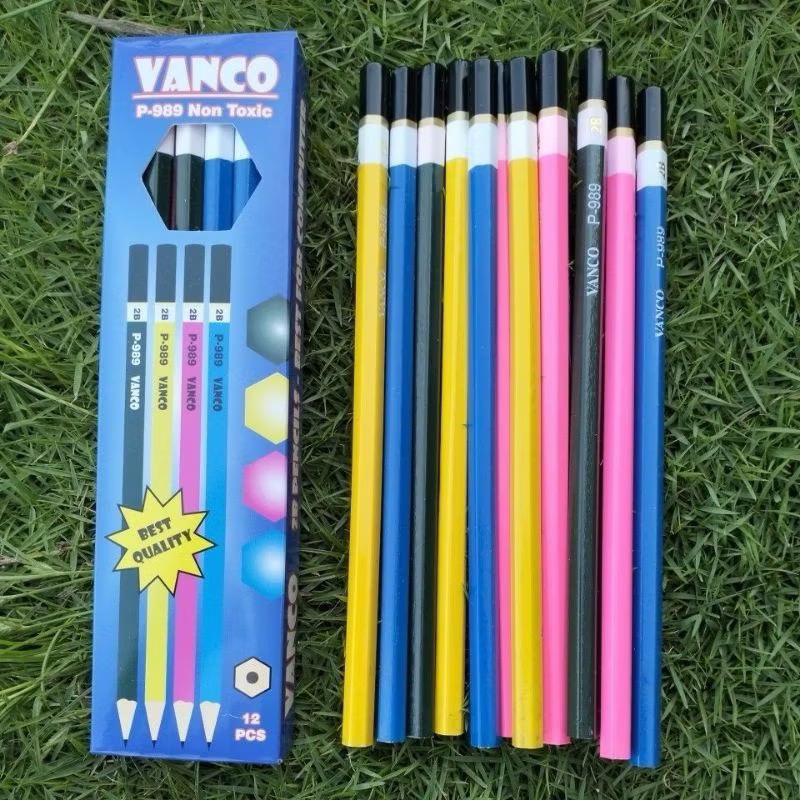 

(1 LUSIN / 12 PCS) PENSIL KAYU WARNA PASTEL MERK VANCO 2B P-989