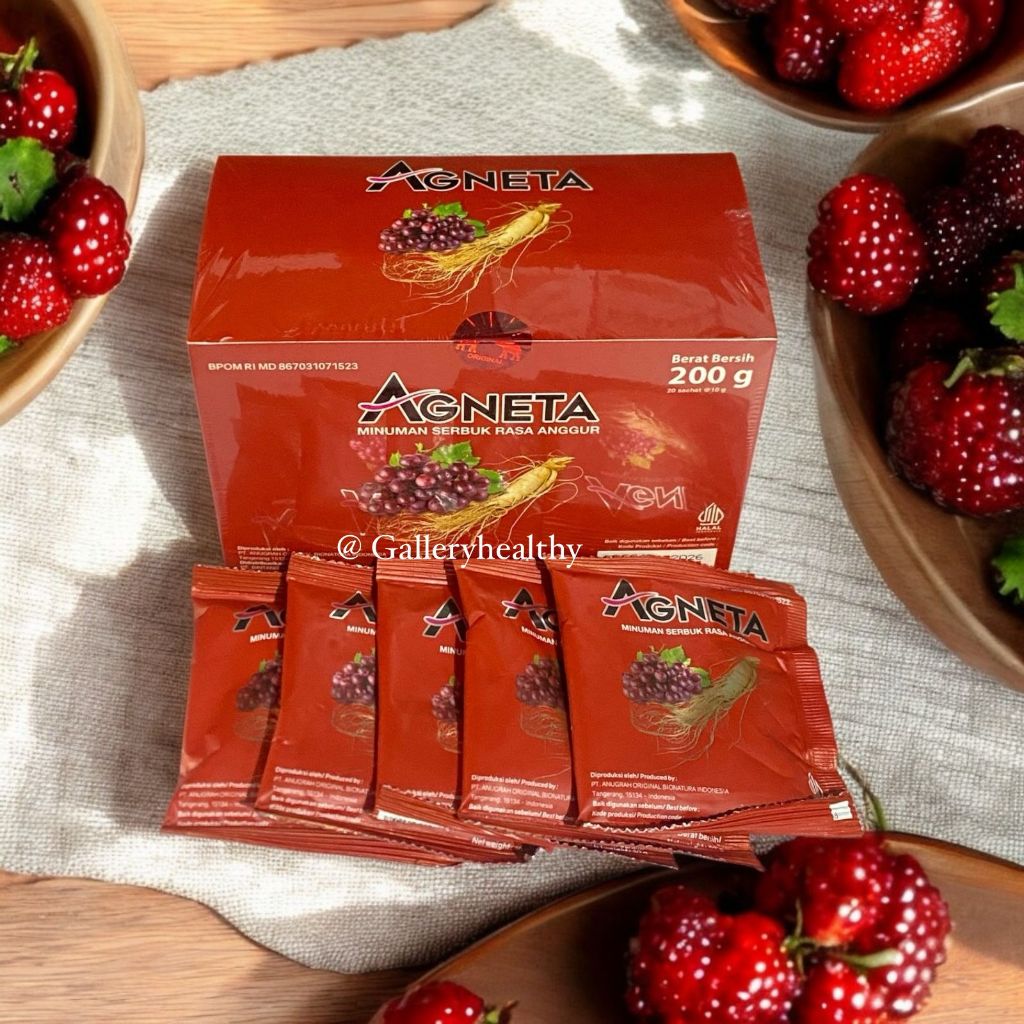 

AGNETA RED WIN 1 BOX ISI 20 SACHET ORIGINAL MINUMAN SERBUK RASA BUAH ANGGUR