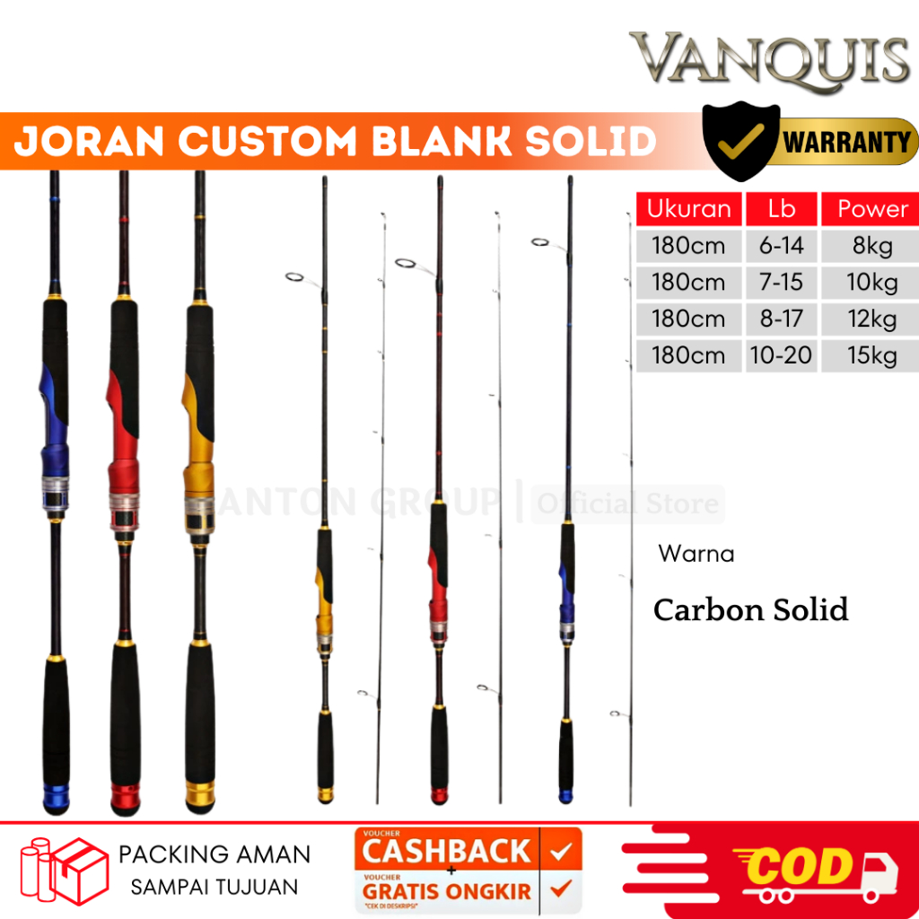 Vanquish Joran Pancing Custom Polos Blank Solid Ukuran 180cm