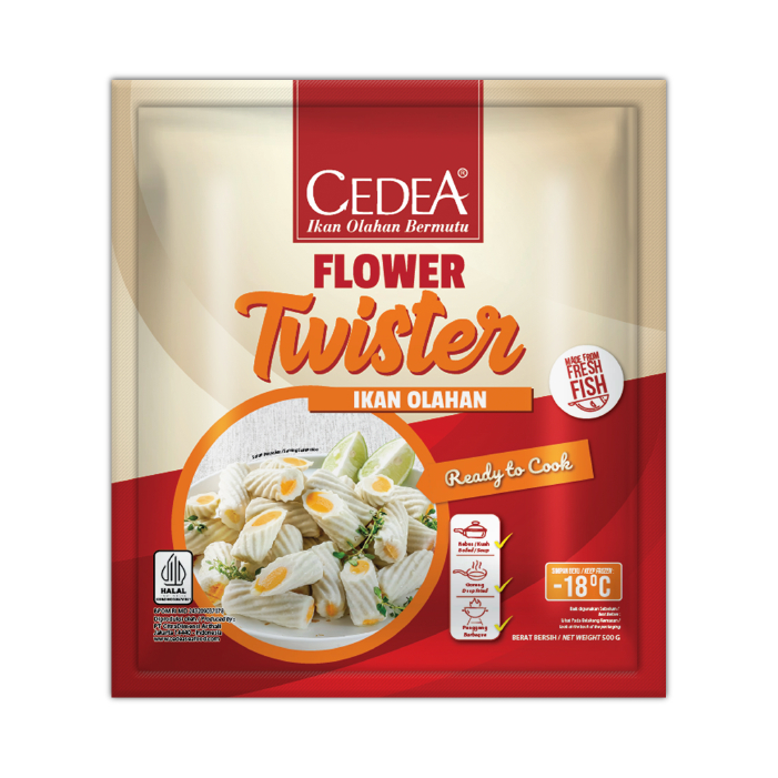 

Cedea flower twister ikan 500 gr