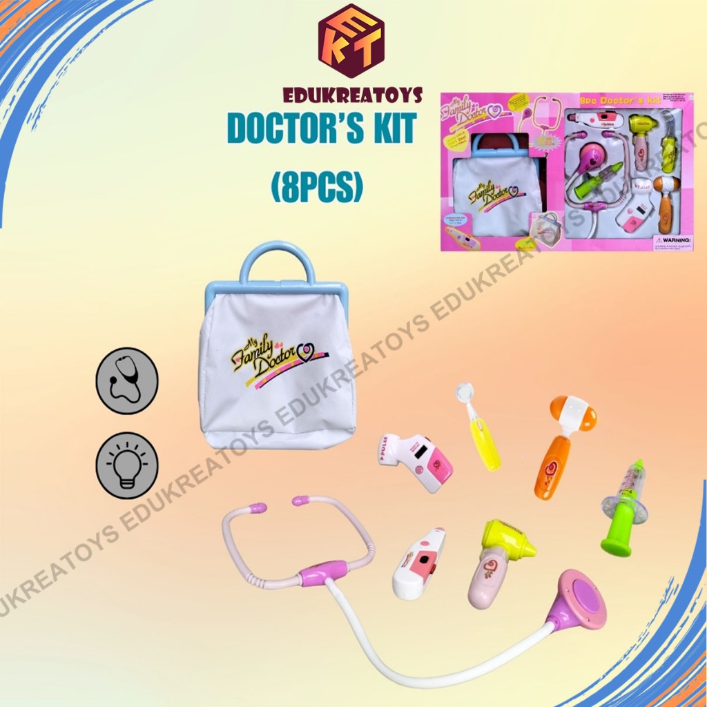 Mainan Family doctor dokter dokteran anak ada lampu dan tas