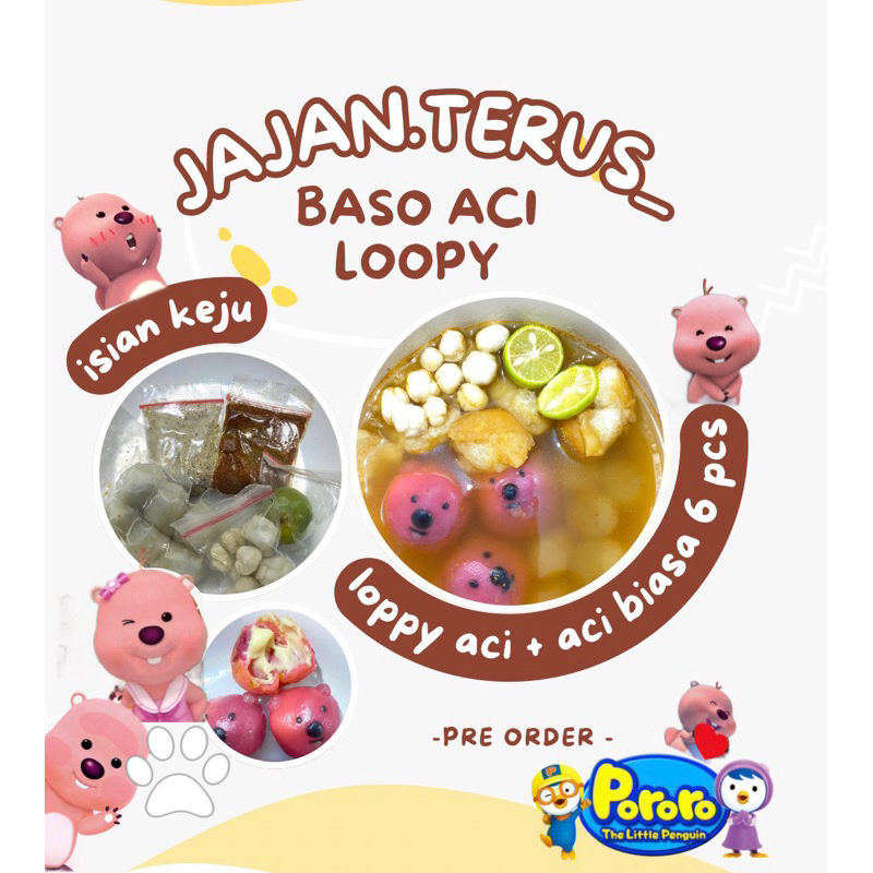 

baso aci karakter loopy isi keju murah (pororo the little penguin)