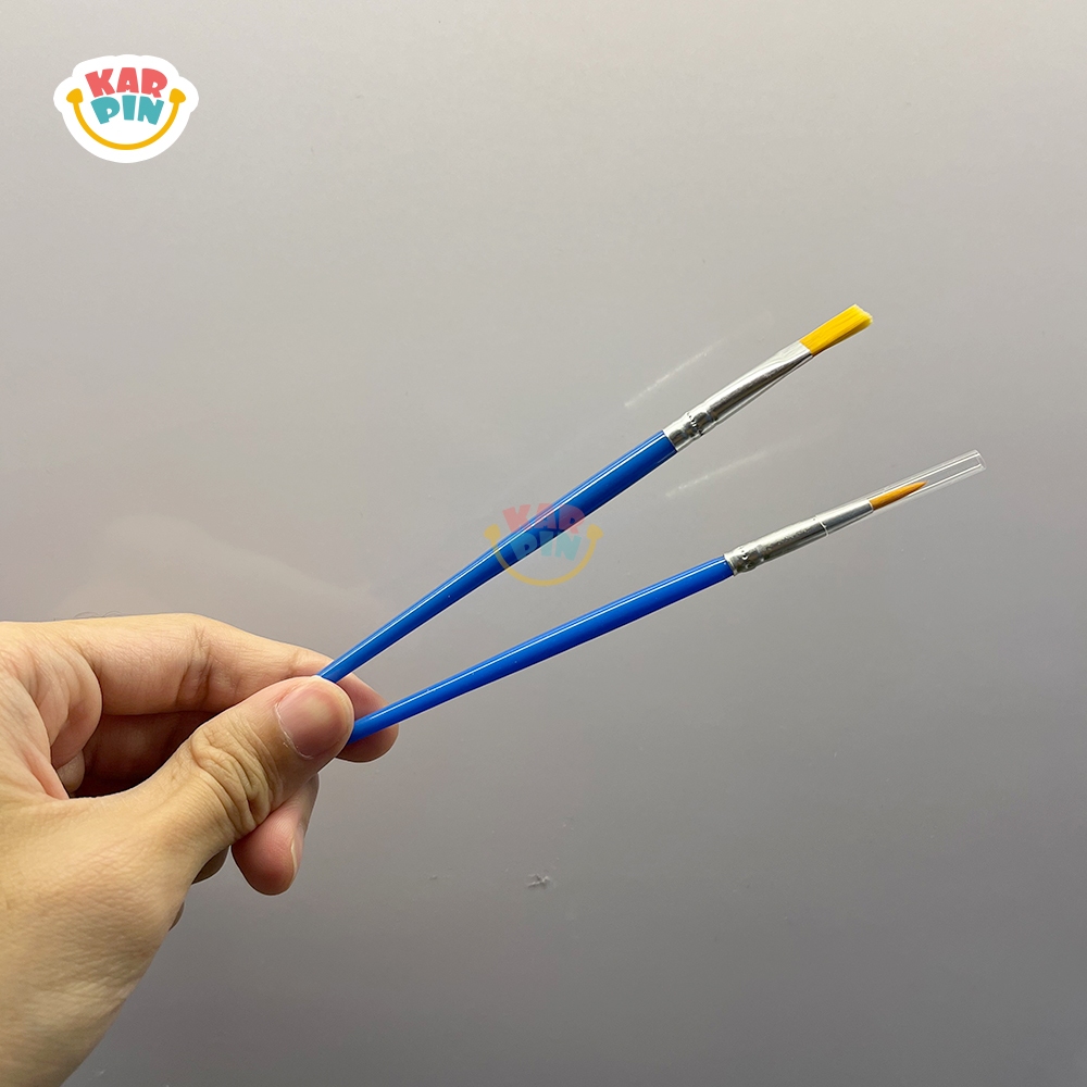 

[Karpin] Kuas Lukis Bulu Nilon – Flat / Runcing, Cocok untuk Cat Air & Akrilik