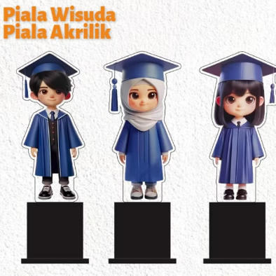 Piala Wisuda Akrilik Custom Piala Wisuda Anak