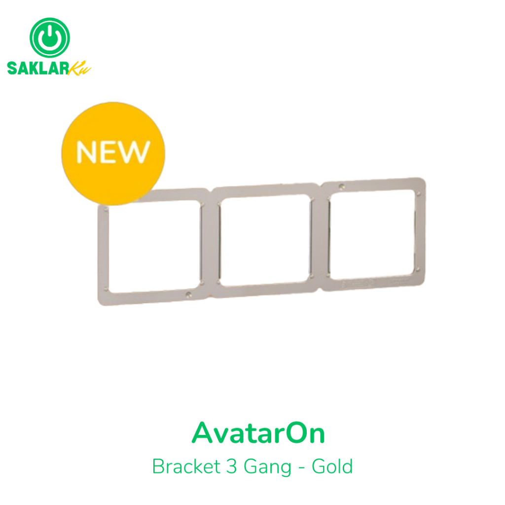 Aligning Frame 3 Gang AvatarOn Gold - E8331_36_WG - Schneider Electric
