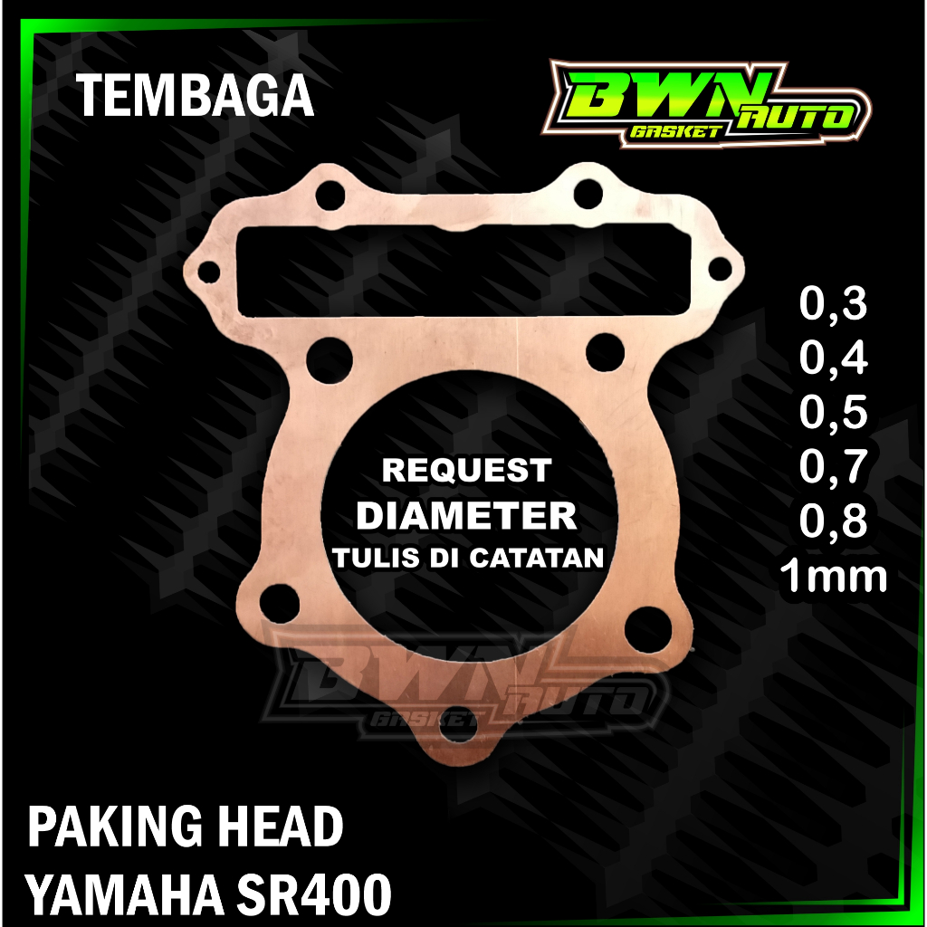 Paking head tembaga YAMAHA SR 400 / Packing Perpak Gasket YAMAHA SR 400 Custom Diameter BWN GASKET