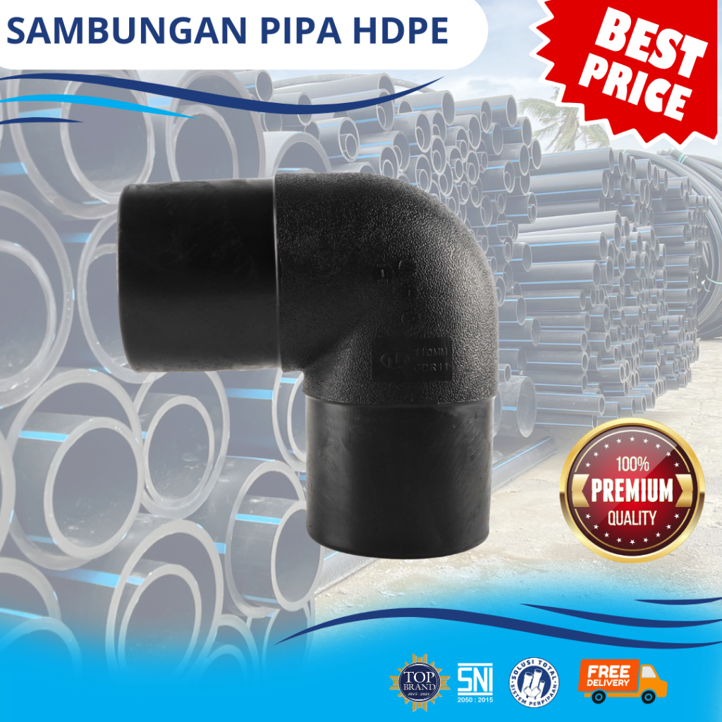 Elbow Pipa Hdpe 90° PN16 - Fitting Pipa Hdpe