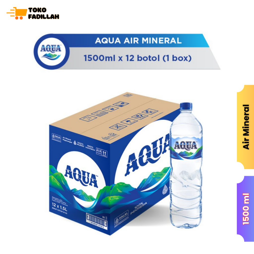 

AQUA Air Mineral 1500 ml x 24 Botol (1 Dus)