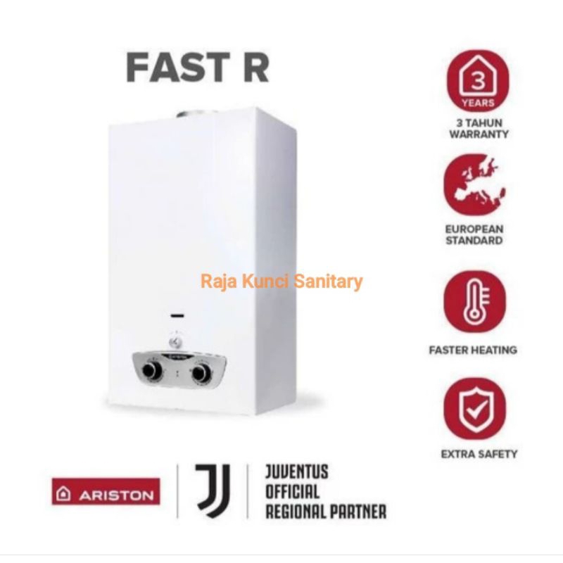 Water Heater Ariston Gas 10 Liter/Pemanas Air FAST R LUX 10