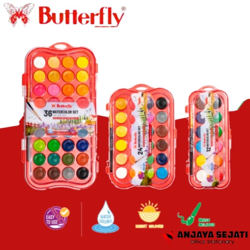 

Watercolor Butterfly Cake Set | Cat Air | Per set