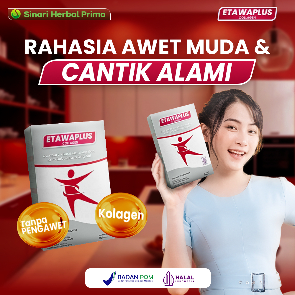 

ETAWAPLUS COLLAGEN - Susu Bubuk Etawa & Kolagen Ikan Rahasia Awet Muda Cantik Alami - 1 Box 250Gr